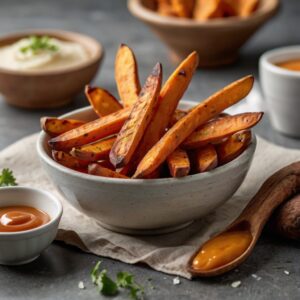 Why soak sweet potatoes before air frying?