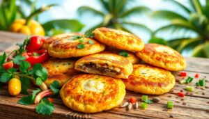 What makes Jamaican patties yellow?