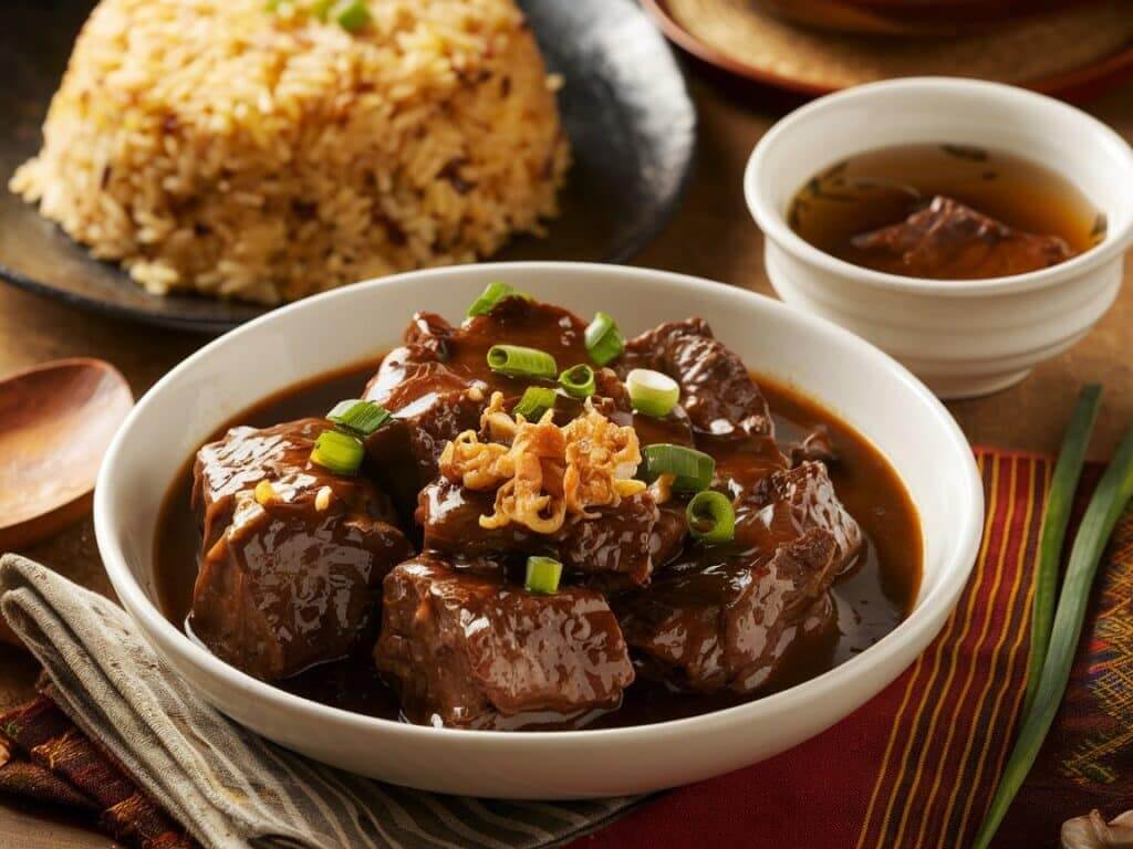 What are beef pares made of?