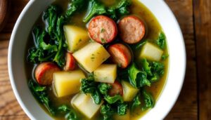 kale soup with potatoes and sausage